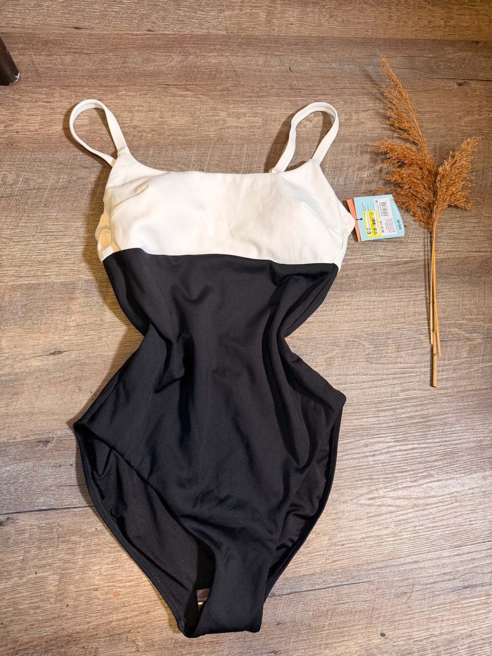 Shade & Shore Black and White One-Piece Swimsuit